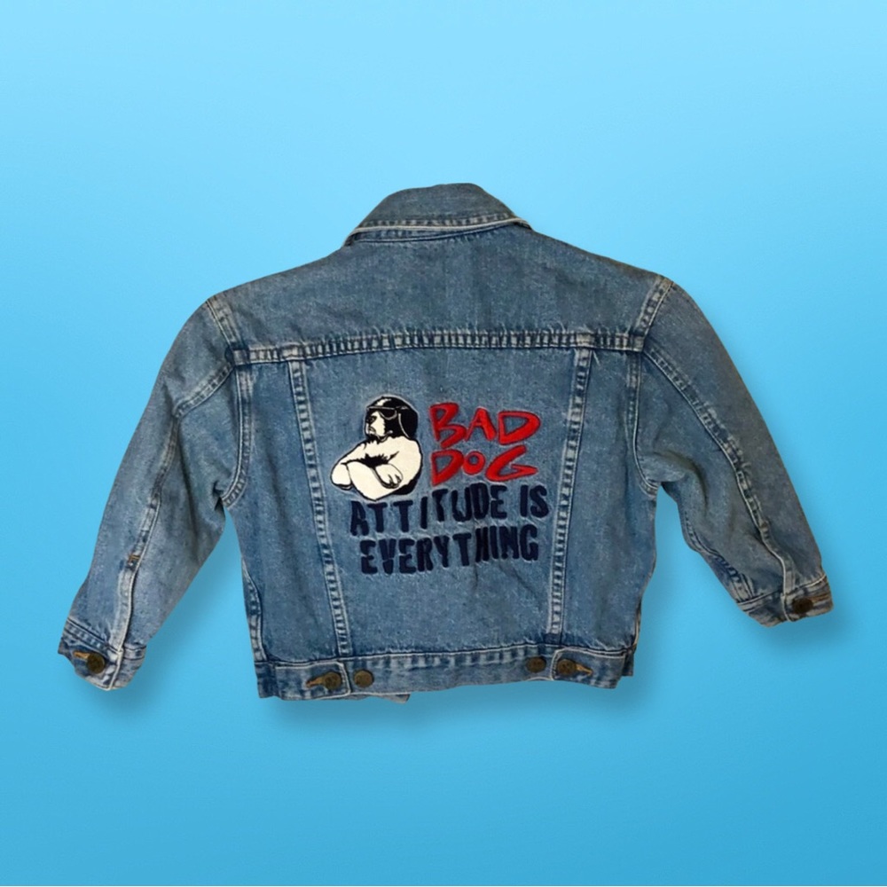 BIG DOGS Jacket VTG Embroidered Bad Dog Attitude